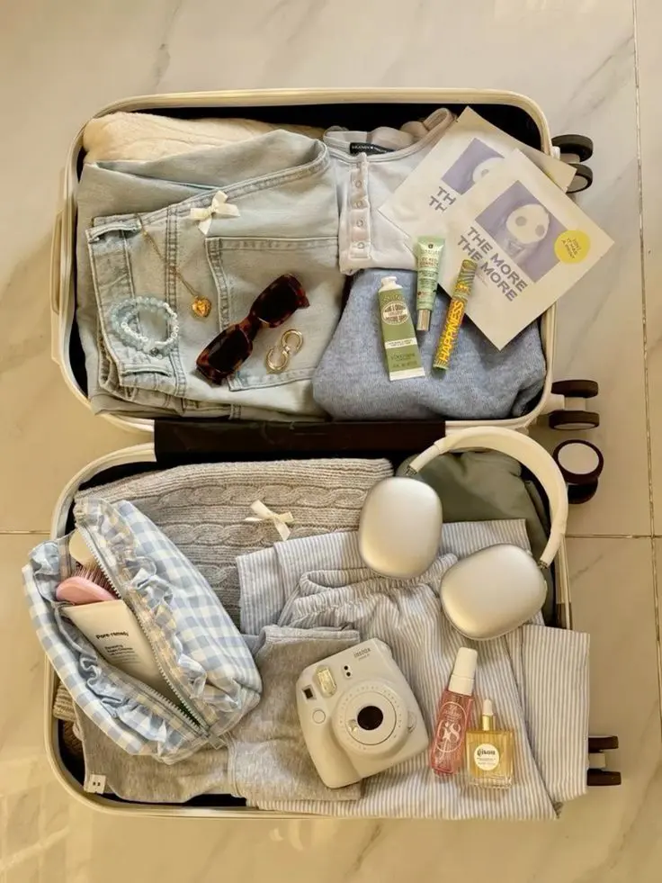 Suitcase packed Suitcase _ vietnamese local perfume