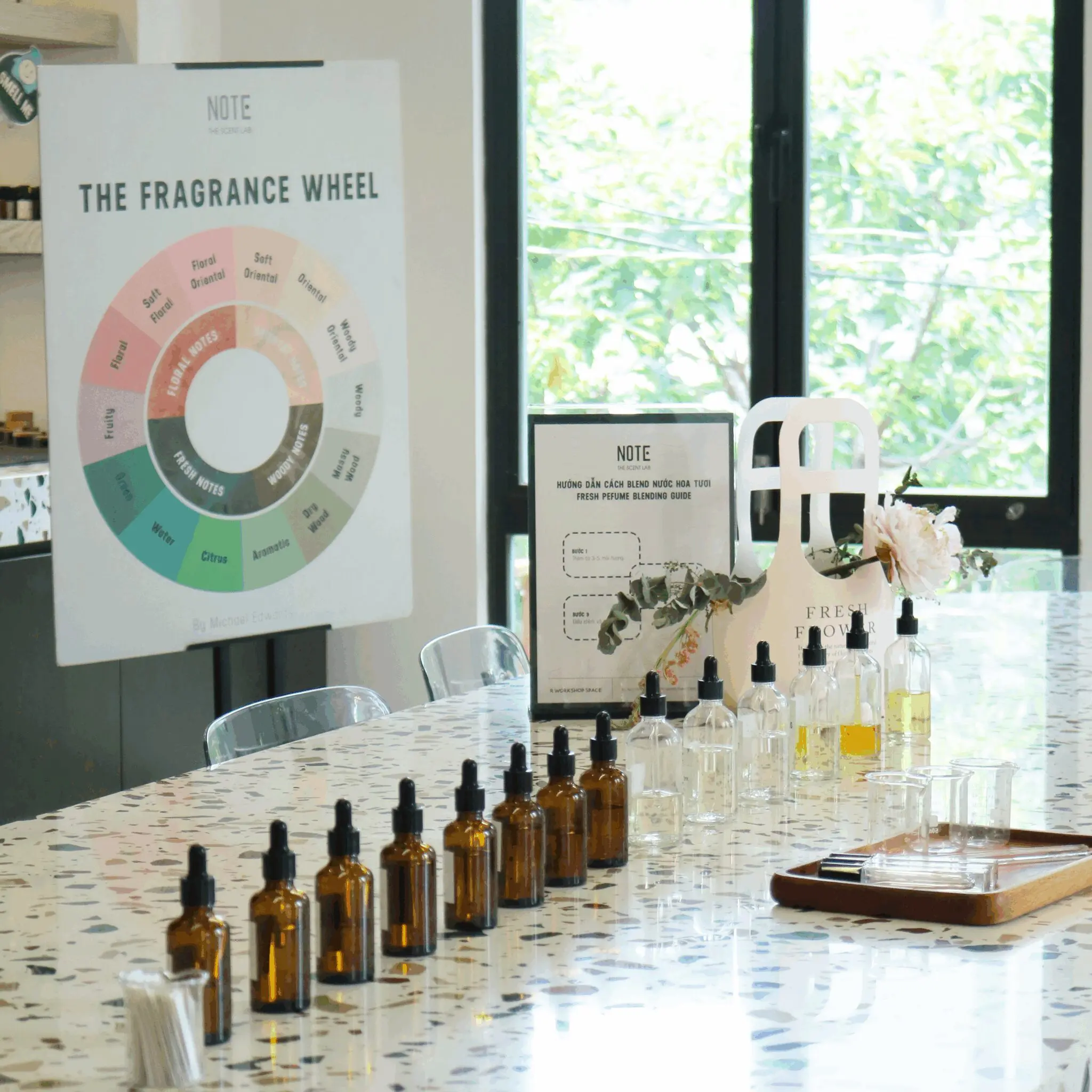 NOTE workshop space - NOTE - The Scent Lab workshop, perfume, brand, creative - sản phẩm mùi hương từ NOTE - The Scent Lab