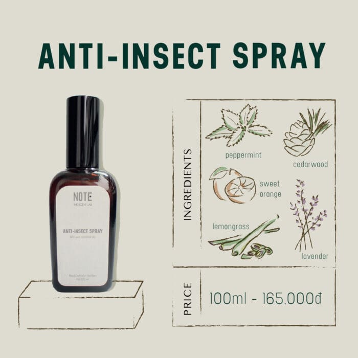 Anti-Insect Spary - sản phẩm mùi hương từ NOTE - The Scent Lab