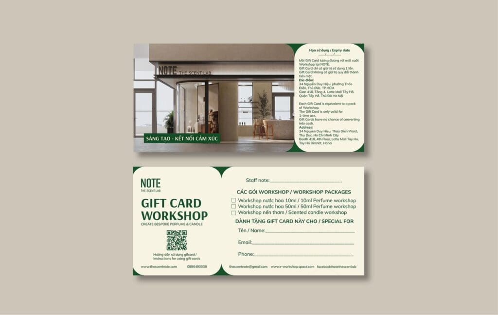 Gift Card Workshop áp dụng như thế nào?
