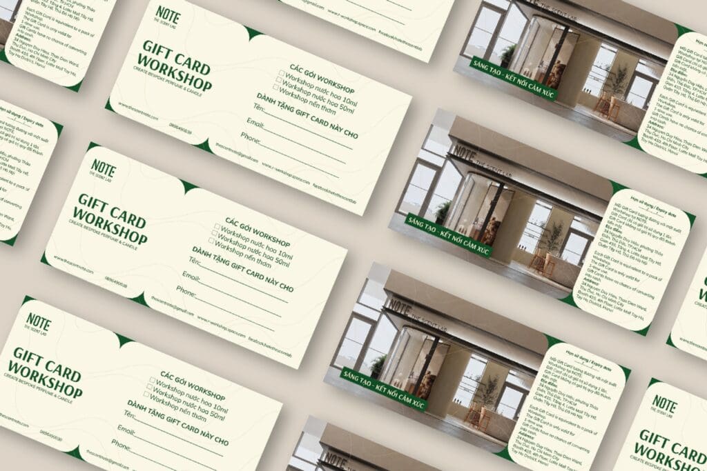 Gift Card Workshop tại NOTE - The Scent Lab là gì?