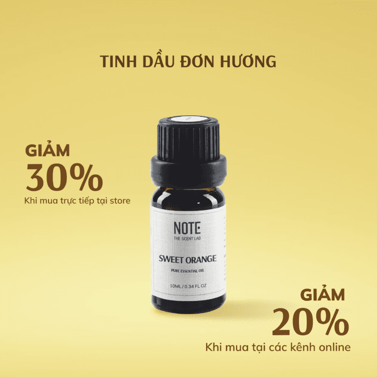 ưu đãi tinh dầu đơn hương - sản phẩm mùi hương từ NOTE - The Scent Lab