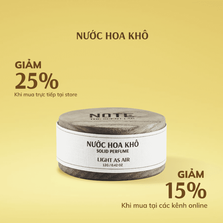 ưu đãi nước hoa khô - sản phẩm mùi hương từ NOTE - The Scent Lab