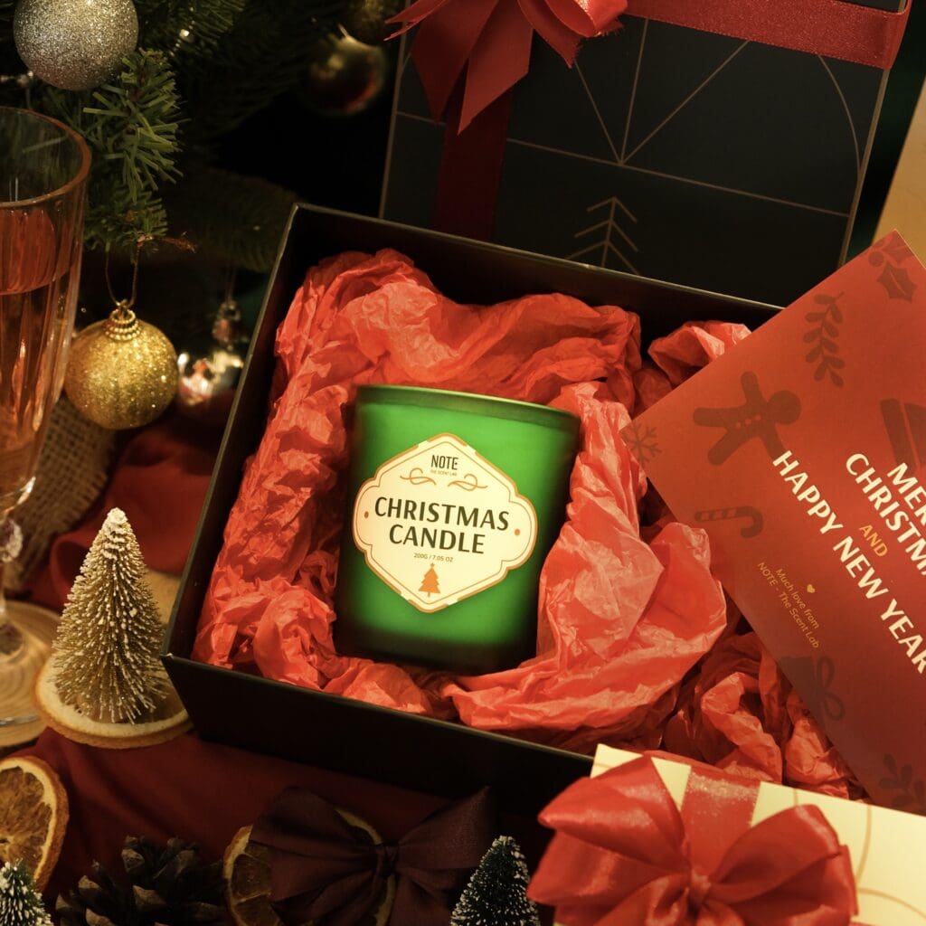 quà Giáng Sinh mùi hương 1 nến xanh