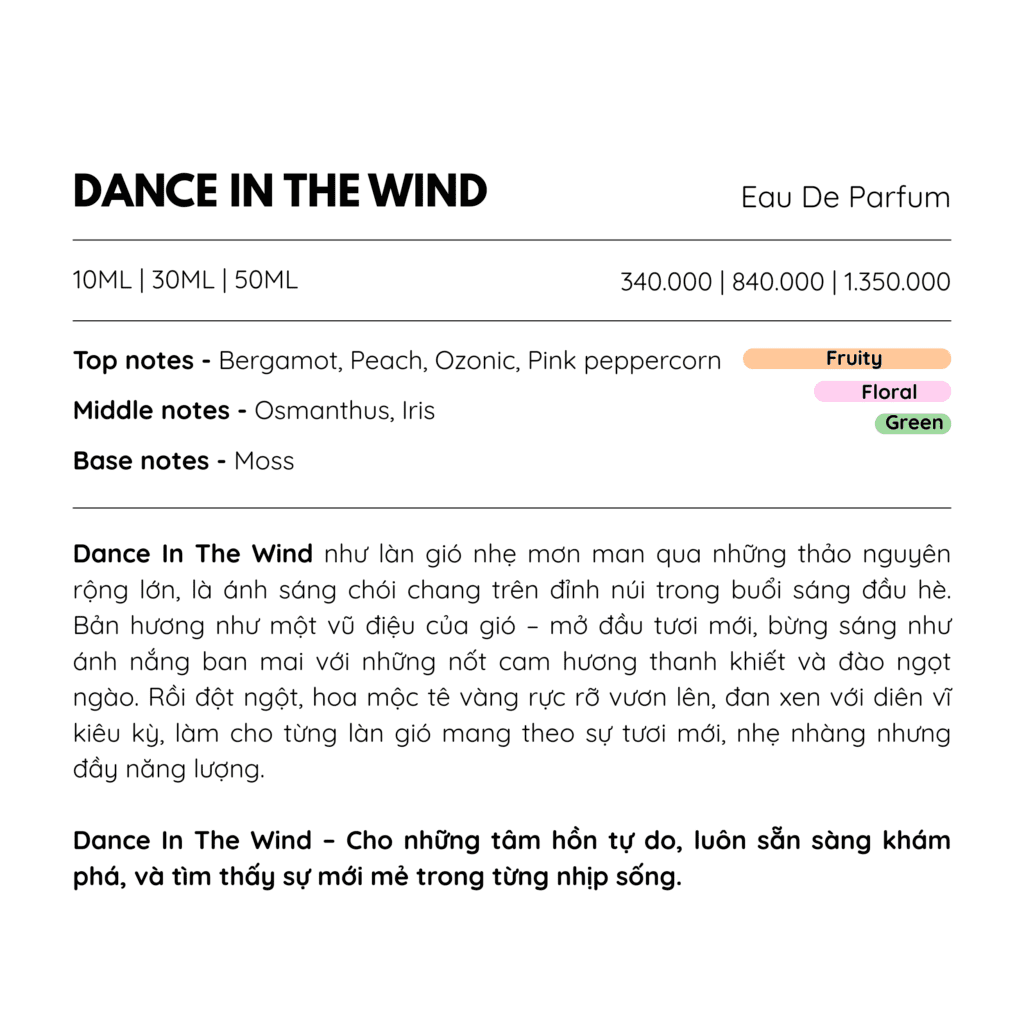 Nước hoa mùa hè - Dance in the wind