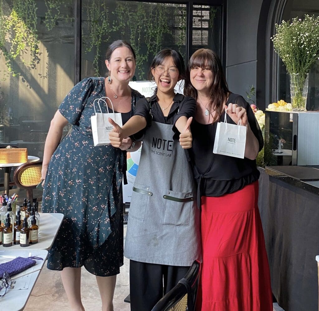 Tourist enjoying our perfume-making workshop at NOTE - sản phẩm mùi hương từ NOTE - The Scent Lab