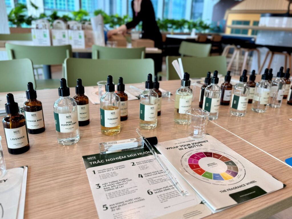 Workshop doanh nghiệp, workshop nước hoa, mùi hương, TikTok, NOTE - The Scent Lab