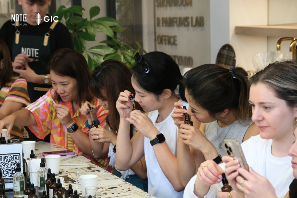 gic singapore, note the scent lab, perfume workshop