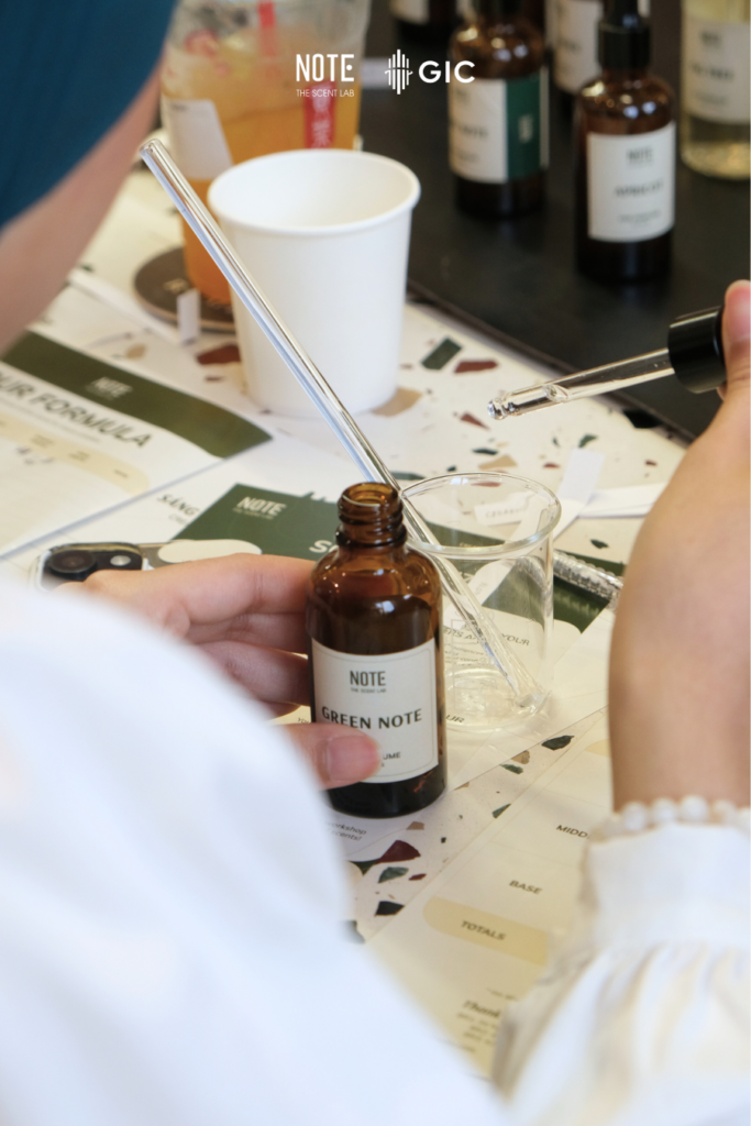 gic singapore, note the scent lab, perfume workshop